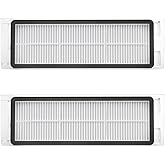 roborock 2 Pack Washable Filter for C1, E2, E3, E4, E5, S4, S5, S5 Max, S6, S6 Pure, S6 MaxV and Q5 Robot Vacuum Cleaners, High Efficiency Filters Replacement Parts