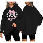 ASTANFY Christian Sweatshirts for Women Jesus Religious Faith Hoodies Inspirational Graphic Tee Long Sleeve Pullover Shirts