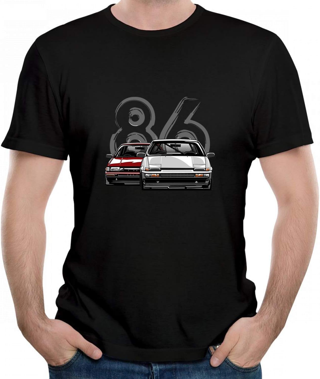 Kimberly AE86 Hachi Roku Graphic Men T-Shirt Short Sleeve Tee