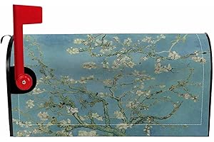 Numland Magnetic Mailbox Covers Polyester Oxford Cloth Anti-UV and Reusable Letterbox Cover 21×18 Inch,Oil Painting Foliage Artistic Summer