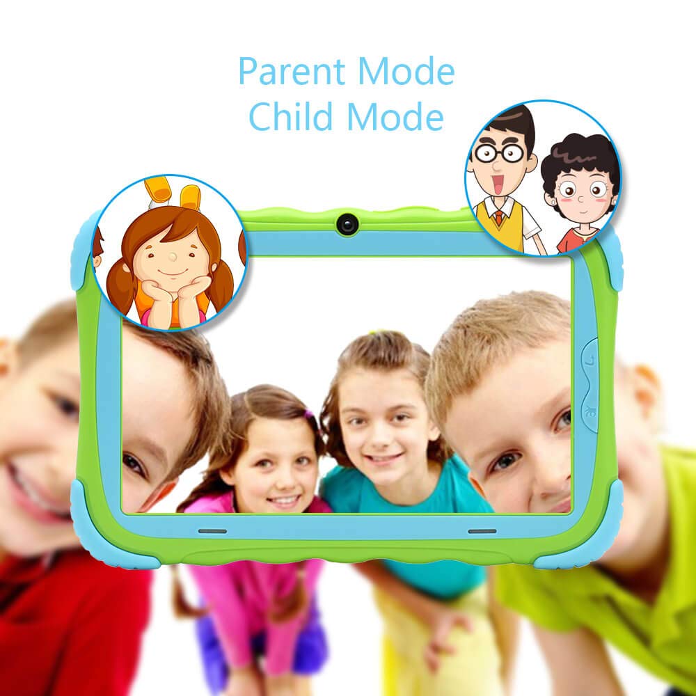 iRULU Kids Tablet 7 Inch HD Display Upgraded Y57 Babypad PC Andriod 7.1 with WiFi Camera Bluetooth and Game GMS Certified 1G/16GB Kids Edition Shock-Proof Tablets