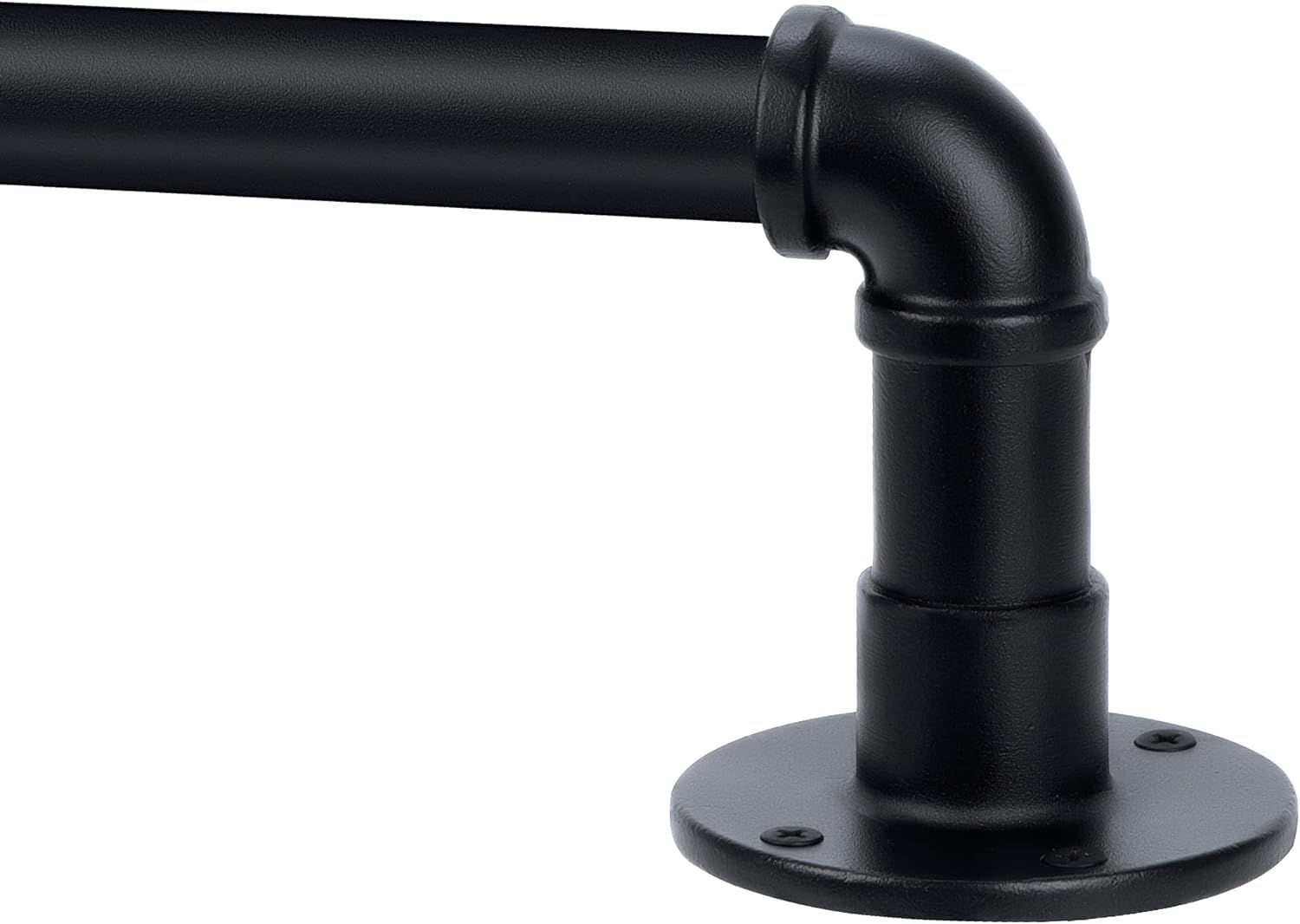 Window Treatment Hardware - Industrial Curtain Rod, 1 inch Curtain Rod,Curtain Rods for Windows 66 to 120,Outdoor Curtain Rod,Hanging Curtain Rod, Black Curtain Rod, Rustic Curtain Rod, Curtain Rod Set with Brackets, 30-120