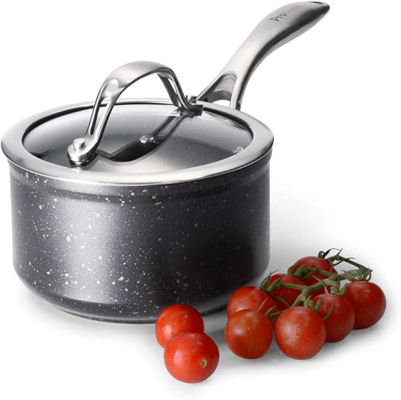 ProCook Professional Granite NonStick Saucepan with Lid 14cm / 1.2L