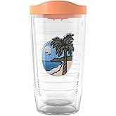 Tervis A Day In The Tropics Made in USA Double Walled Insulated Tumbler Travel Cup Keeps Drinks Cold & Hot, 16oz, Morning