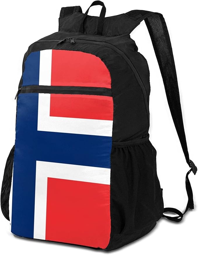 School Backpack Storage Packet Laptop Backpack Norwegian Flag Casual