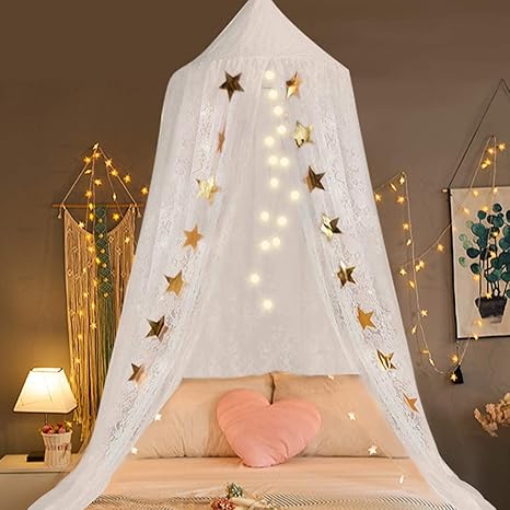 canopy tent over bed