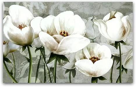 Amazon.com: Aesthetic Red Rose Flowers Realistic Canvas ...