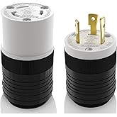 ELEGRP NEMA L6-30P & NEMA L6-30R Locking Plug and Connector Set, Generator Twist Lock Plug Socket, 30 Amp 250V 2 Pole 3 Wire 
