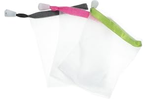 Angoily Soap Saver Pouch 3pcs Mesh Bag for Bar Soap Holder Large Size Random Color