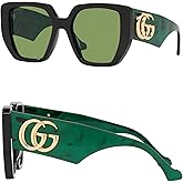 Gucci GG0956S GG Running Logo Oversize Gemetric Shape Sunglasses Sunglasses with Luxury Eyewear Kit