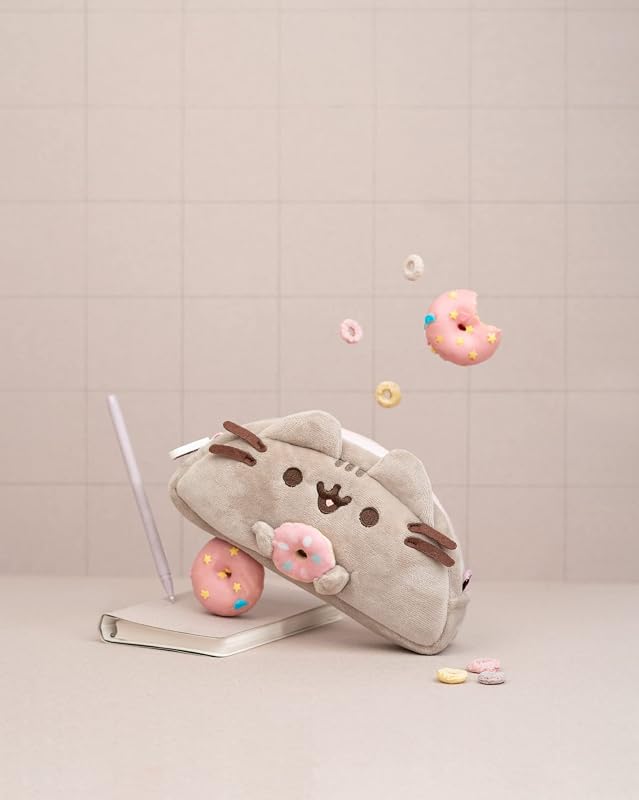 Groupo Erik - Trousse Peluche Pusheen 20x10x5 cm - sous Licence Officielle, Trousse Scolaire Enfant, Collège ou Lycée - Fournitures Scolaires, Matériel Scolaire