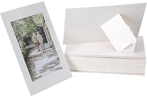 Litpoetic 50 Pack Standing Paper Picture Frames,4x6 Cardboard Photo Frame with Easel, Bulk Paper Frame for Mothers Day Gifts,Father's Day, Graduation, DIY Classroom (White)