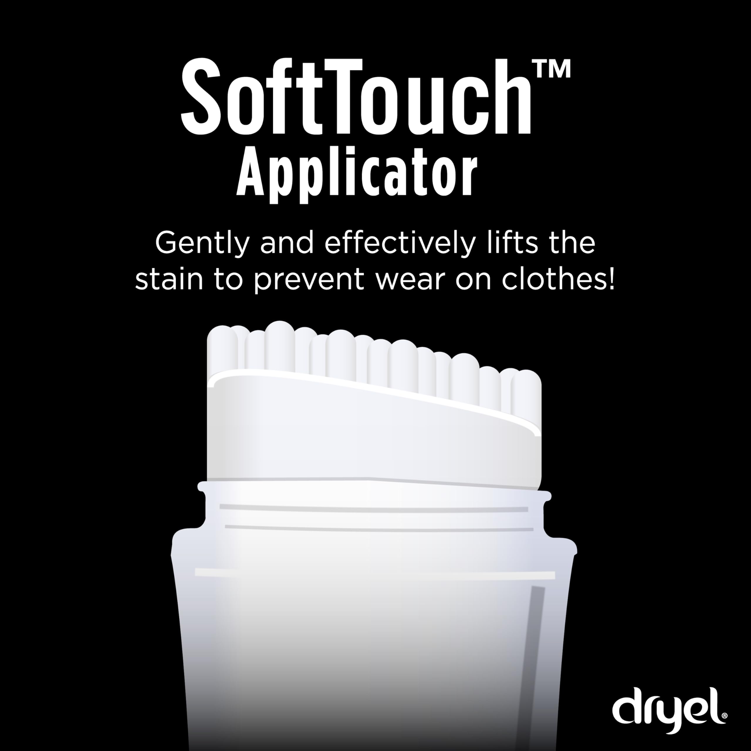 Dryel On-The-Go Stain Remover Pen with Soft Touch Applicator Scrubber, Instantly Removes Tough Stains from Clothing, 6-Pack