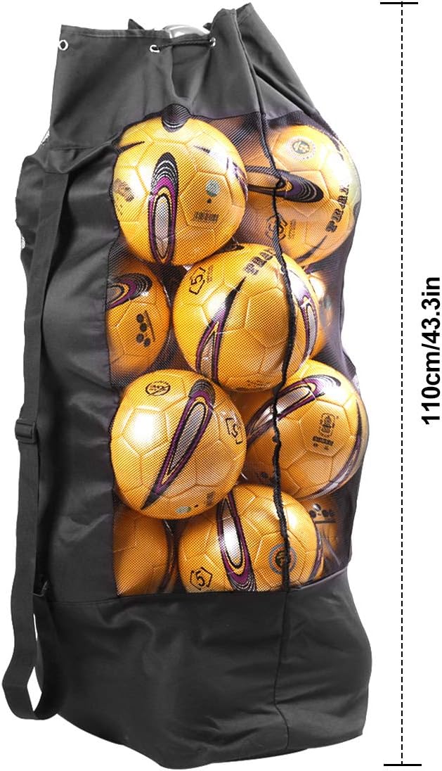 DORYUM 110 49 cm Mesh Equipment Bag Adjustable Drawsting Mesh Ball Bag for Coaches Waterproof Soccer Ball Bag for Football Basketball Volleyball, Best for Outdoor & Water Sports (A) : Sports & Outdoors