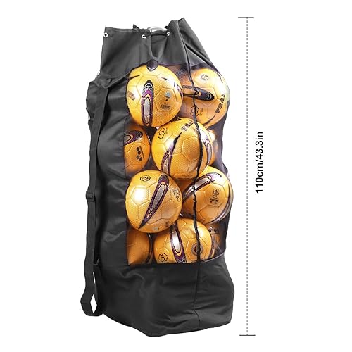HQDeal Extra Large Waterproof Mesh Ball Bag Heavy Duty Football