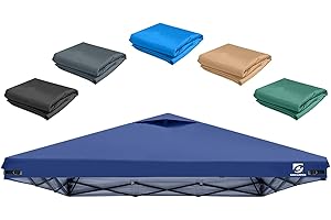 UNICAMPER 10x10 Pop Up Canopy Replacement Top Cover with Air Vent for Straight Leg Canopy Tent, Waterproof for Outdoor Garden Patio Camping Sun Shade (Navy Blue)