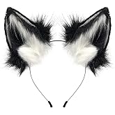 HAOAN Handmade Cat Fox Fur Ears Hairhoop Headwear Anime Party Halloween Costume Headband Hairband