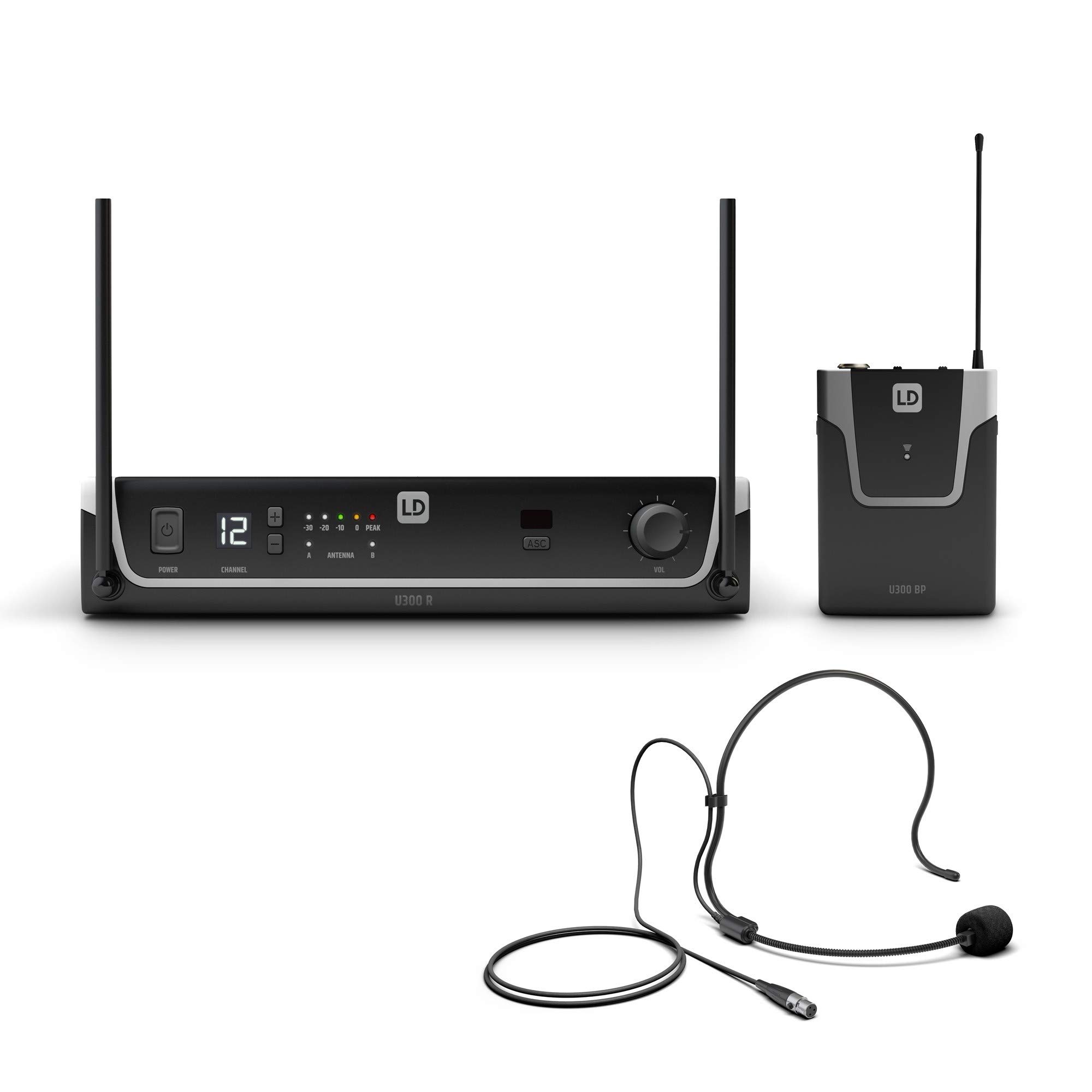 LD Systems U308 BPH - Wireless Microphone System with Bodypack and Headset - 863-865 MHz + 823-832 MHz