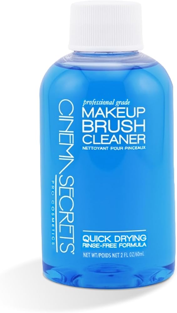Cinema Secrets Original Blue Vanilla Makeup Brush Cleaner Solution - Travel Size Professional Cleanser for Makeup Brushes - Q