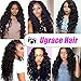 Ugrace Hair Loose Deep Wave Bundles with Closure Human Hair Loose Deep Curly with Closure Brazilian Virgin Hair with Closure 4x4 Inch Natural Color Can Be Dyed and Bleached (20/22/24+18 Inch)