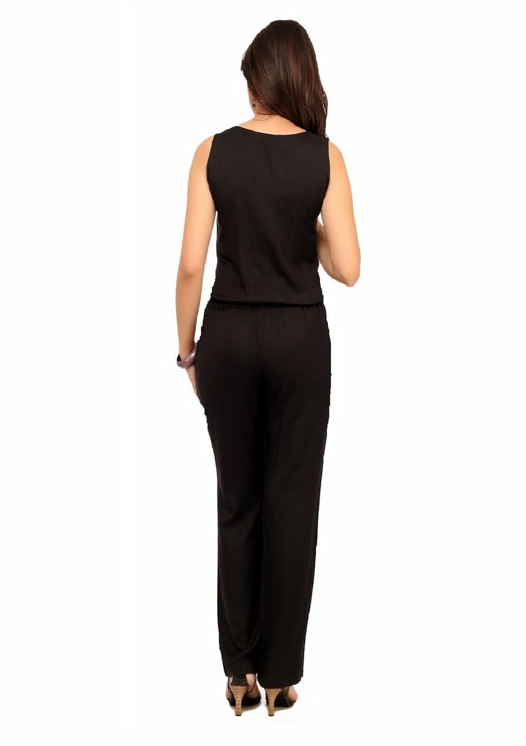 cottinfab two pockets black jumpsuit