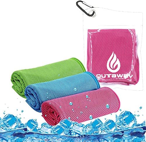 Cooling Towel Instant Cool Ice Towel Multi Functional Super Absorbant Sweat Towel For Travel Running Golf Gym Exercise Workout Outdoor Hiking Fitness Yoga Lightweight Fabric (40"x12") (Red)