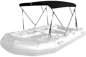 Seamander Inflatable Boat Bimini Tops,Rib Canopy Boat Top Cover 1.5mm Thickness Aluminum Tube with Mounting Hardwares
