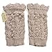 FAYBOX Women's Short Leg Warmer Crochet Boot Cover (Short Khaki)