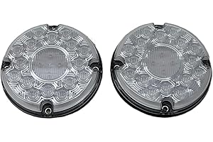 PETERSON MFG Pair of White 20 LED 7" Round Bus Truck Semi Van Reverse Back Up Lights