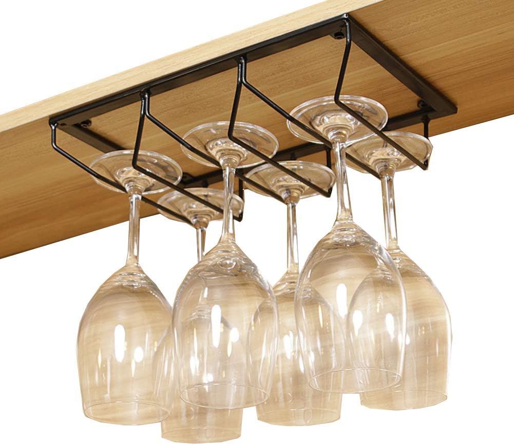 Solamlya Unter Schrank Weinglashalter 12x8inch Eisen Dauerhaft