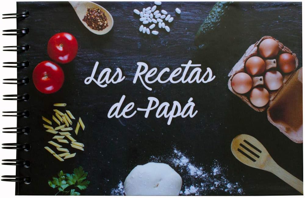 My Berry Own Papa's Recipe Book, A5 Recipe Book, 100 Blank Recipe Pages, with Category Dividers, Spanish, Father's Day Gift