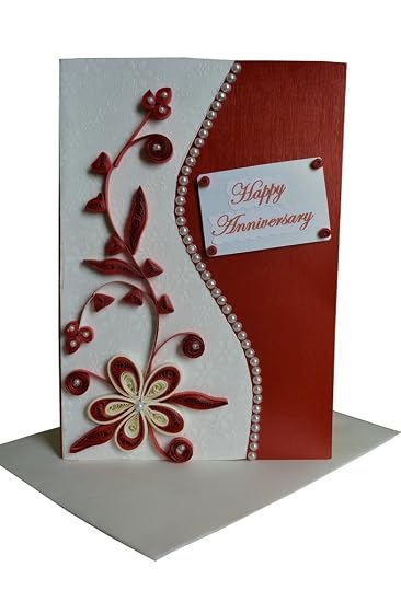 Mishti Creations Handmade Happy Wedding Anniversary Greeting Card