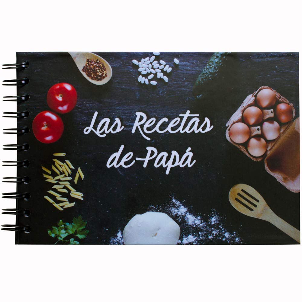 My Berry Own Papa's Recipe Book, A5 Recipe Book, 100 Blank Recipe Pages, with Category Dividers, Spanish, Father's Day Gift