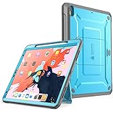 SUPCASE UB Pro Series Case for iPad Pro 12.9 2018, Support Apple Pencil Charging with Built-in Screen Protector Full-Body Rugged Kickstand Protective Case for iPad Pro 12.9 2018 Release (Blue)