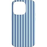 Pastel Blue Stripes Geometric Vertical Lines Pattern Case for iPhone 14 Pro