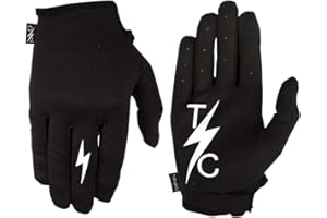 Thrashin Supply Company Stealth Mirror Logo On Palm Gloves Large Black With Mirror Logo On Palm
