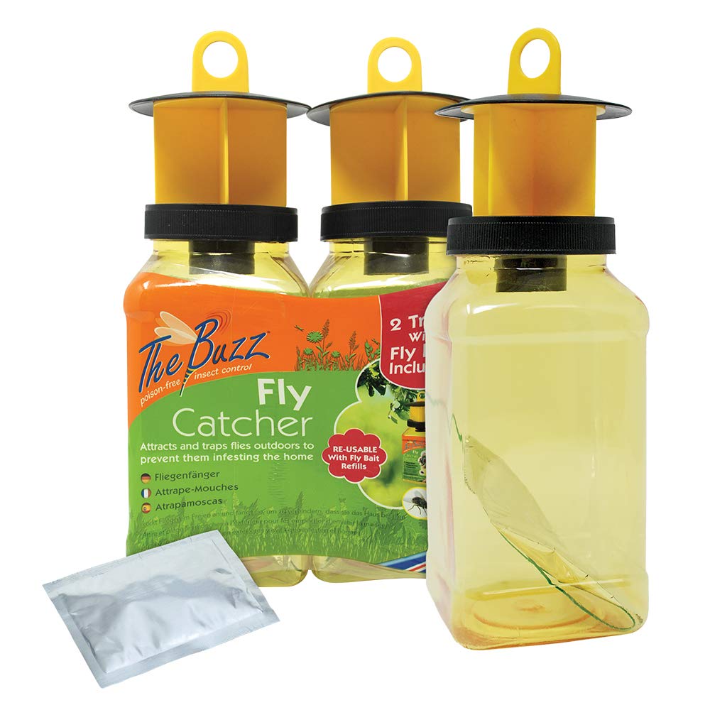 The Buzz Fly Catcher 2 Pack (Super Effective, Refillable Insect