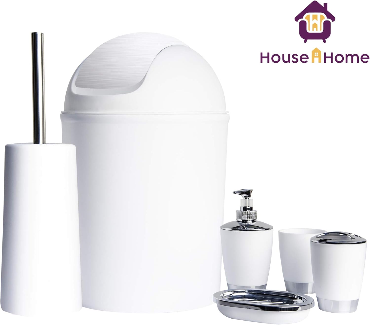 1 Click Buy Bathroom Set 6pc Bathroom Accessories Set Bin Soap