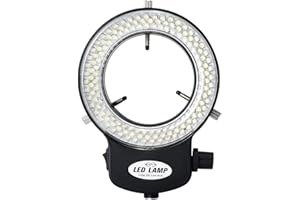Famgee Adjustable 144 LED Beads Ring Light Illuminator lamp for Monocular Binocular Trinocular Soldering Repairing Stereo Mic