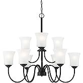 DESIGNERS FOUNTAIN 9-Lights Bronson Chandelier, 30 Inch Ceiling Light Fixture for Kitchen, Dining Room, Bedroom, and Living R