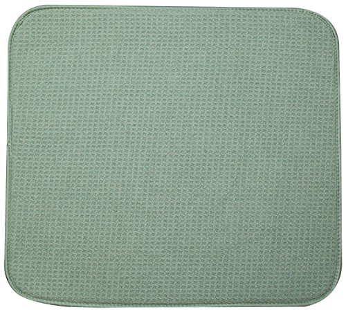 S&T 423600 Microfiber Dish Drying Mat, 16 by 18-Inch, Sage Green