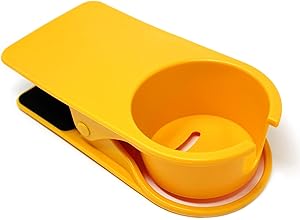 Sometheme Special Cup Holder Clip for Home Office Table Desk Edge Coffee Mug Holder Portable Cupholder Caddy Clamp (Yellow)