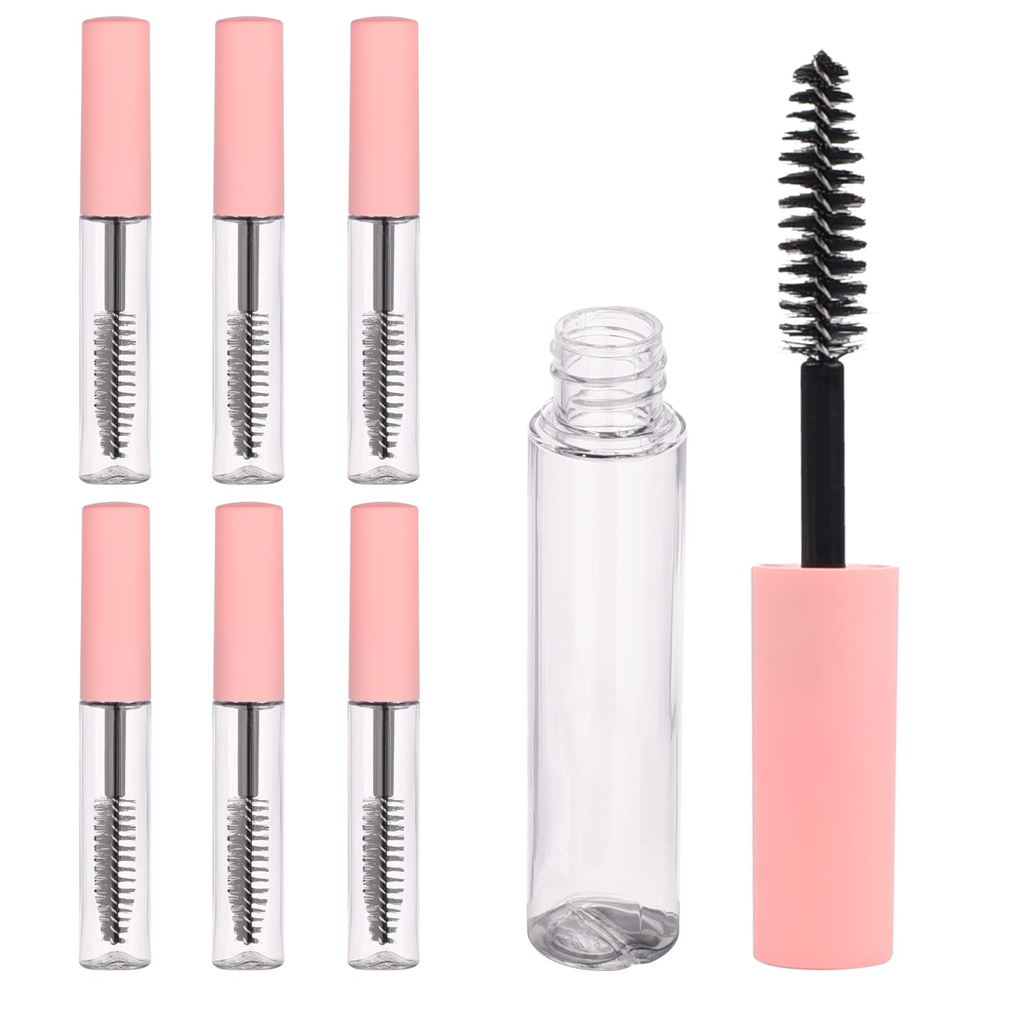 AOVNA Pink Empty Mascara Tube Portable Mascara Container Bottle Empty Mascara Tube with Eyelash Wand for DIY Travel Business Trip (6)