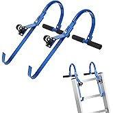 Ladder Hook for Roof Ridge, 2 Pack Roof Ladder Hooks with Wheel,Safety Accessories for Roofing Ridge,Ladder Standoff Stabiliz