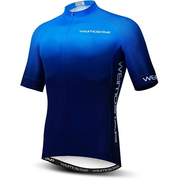 Maillot de cyclisme à manches courtes pour homme avec fermeture éclair intégrale