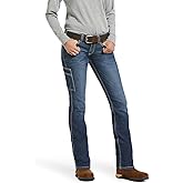 Ariat Women's Rebar Mid Rise Durastretch Nightride Riveter Work Straight Jeans Blue 32 SHT