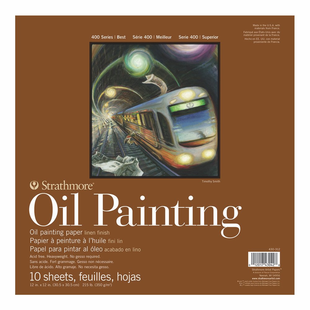 Strathmore 400 Series Oil Painting Pad, Paper, Natural White, 9" x 12"