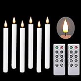 SunFunUSA Flammenlose LED-Kerzen mit Fernbedienung, Timer, batteriebetrieben, 24 cm, flackerndes Fenster, realistisches, warm