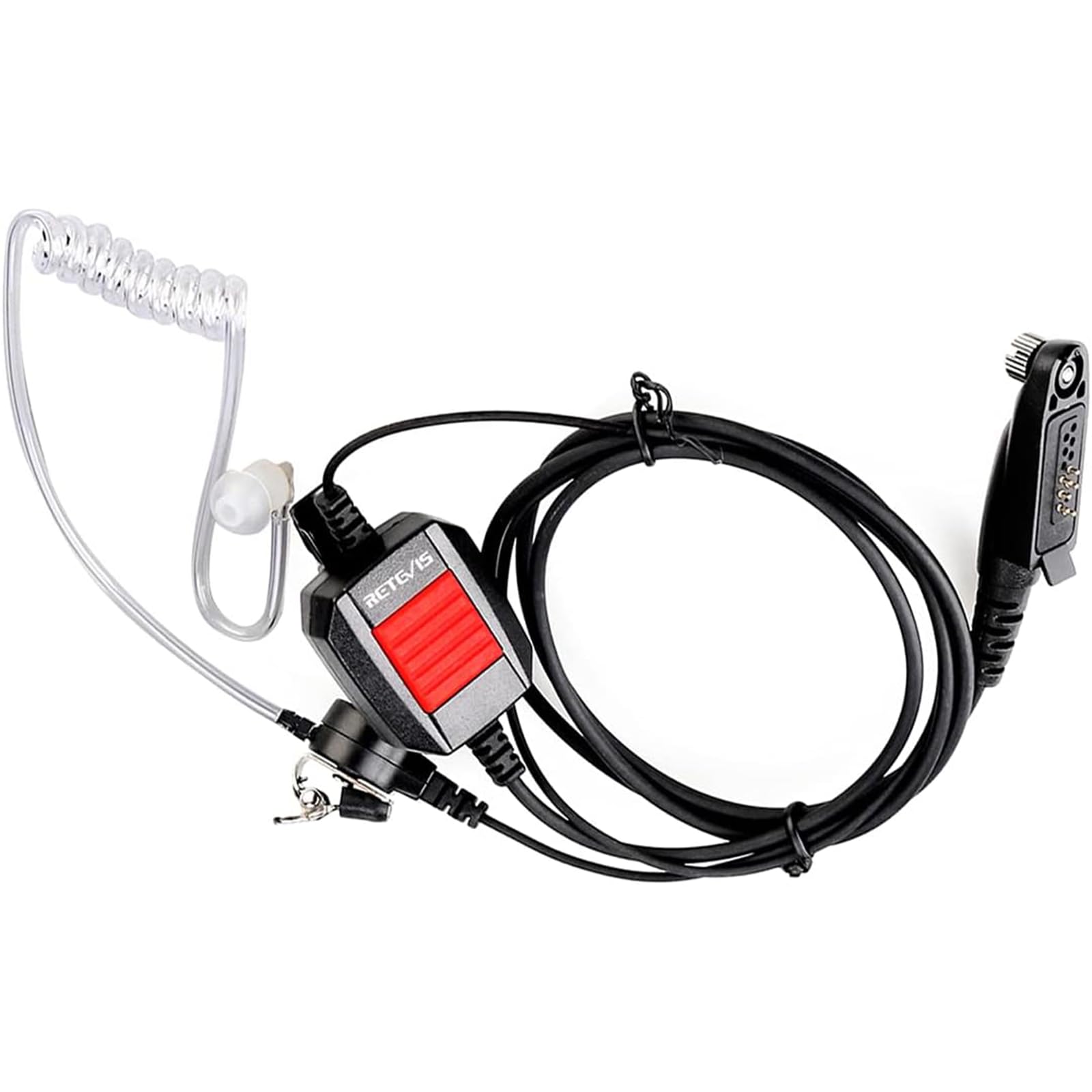 Retevis EA110M Walkie Talkie Earpiece, IP66 Waterproof Headset, Covert Air Tube Earpiece Compatible with Ailunce HD1 DMR Radio RT648 RT87 RT647 Motorola GP328plus Two Way Radio (1 Pcs)