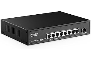 MokerLink 8 Port 2.5 Gigabit PoE Switch with 10G SFP, 8 x 2.5G Ethernet Ports, 8 Port PoE IEEE802.3af/at, 120W, Compatible wi